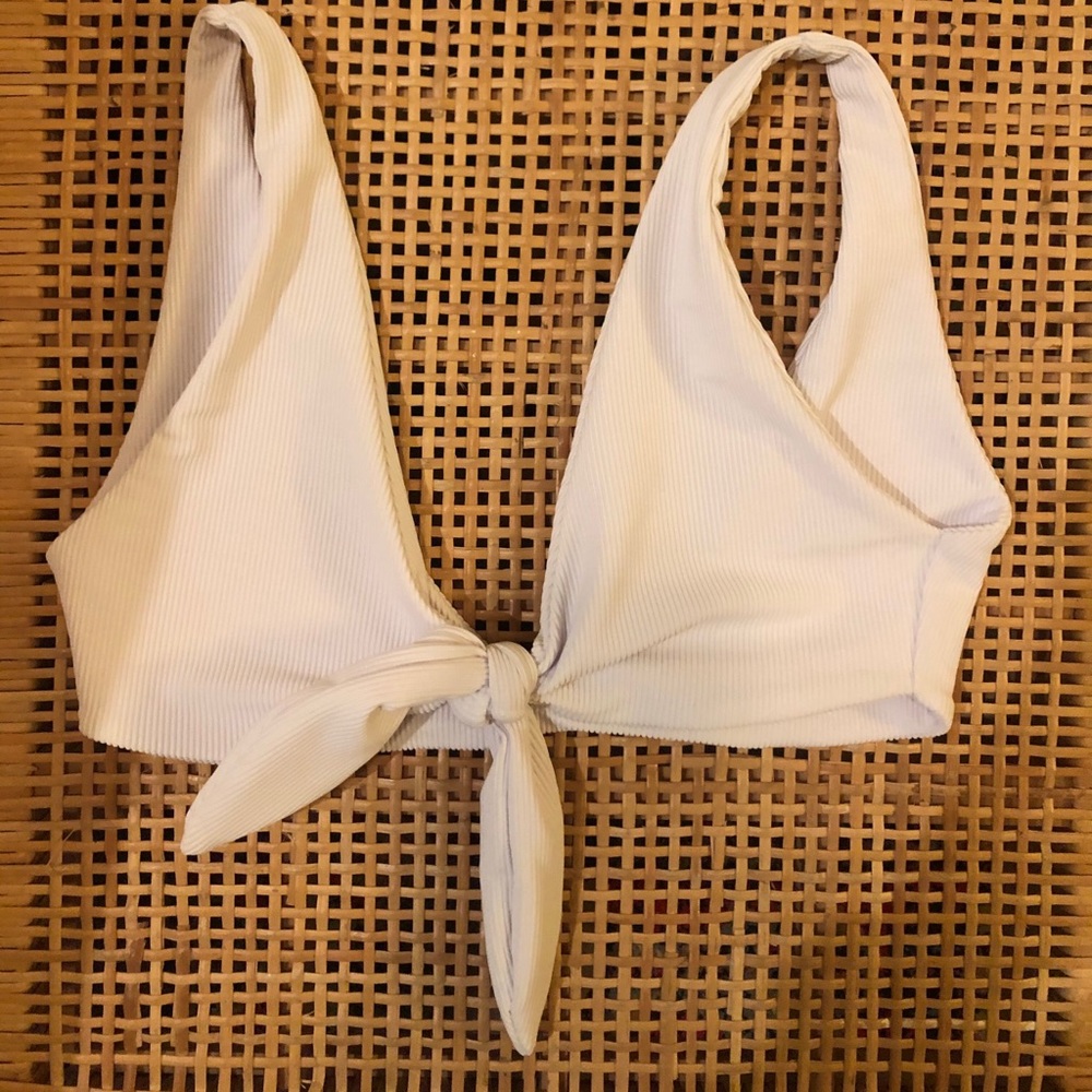 White tie bikini top